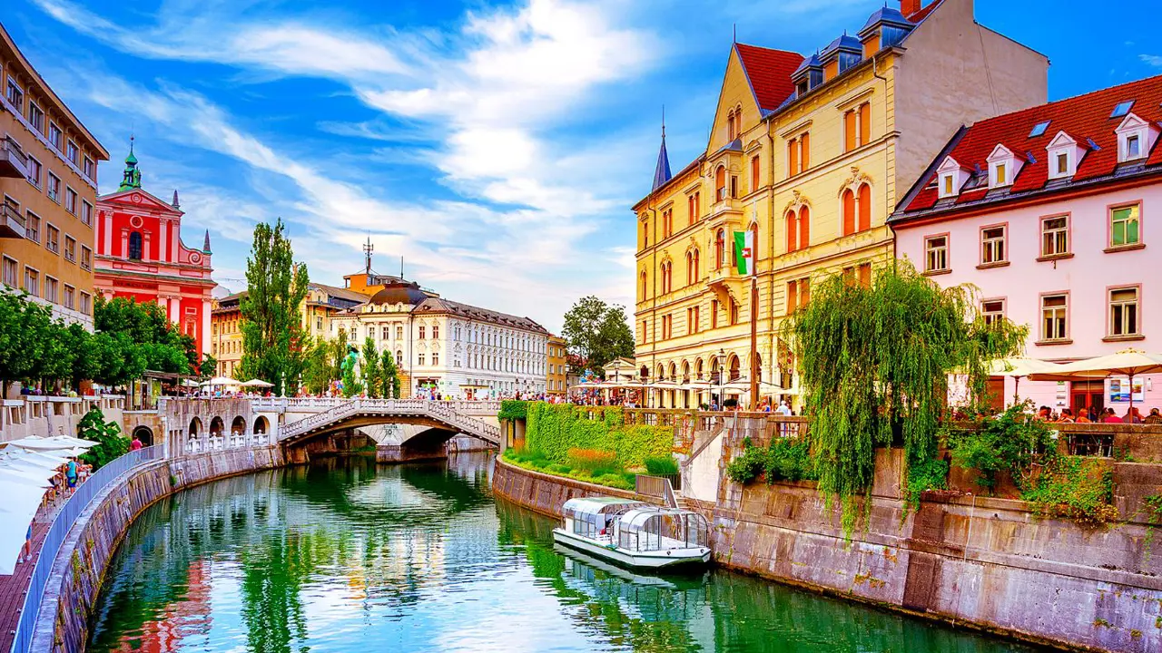 Ljublianica River, Ljubljana, Slovenia