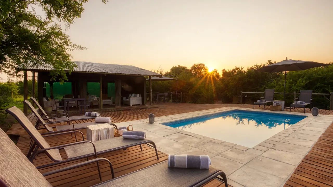 Camp Bethel, pool at sunrise 