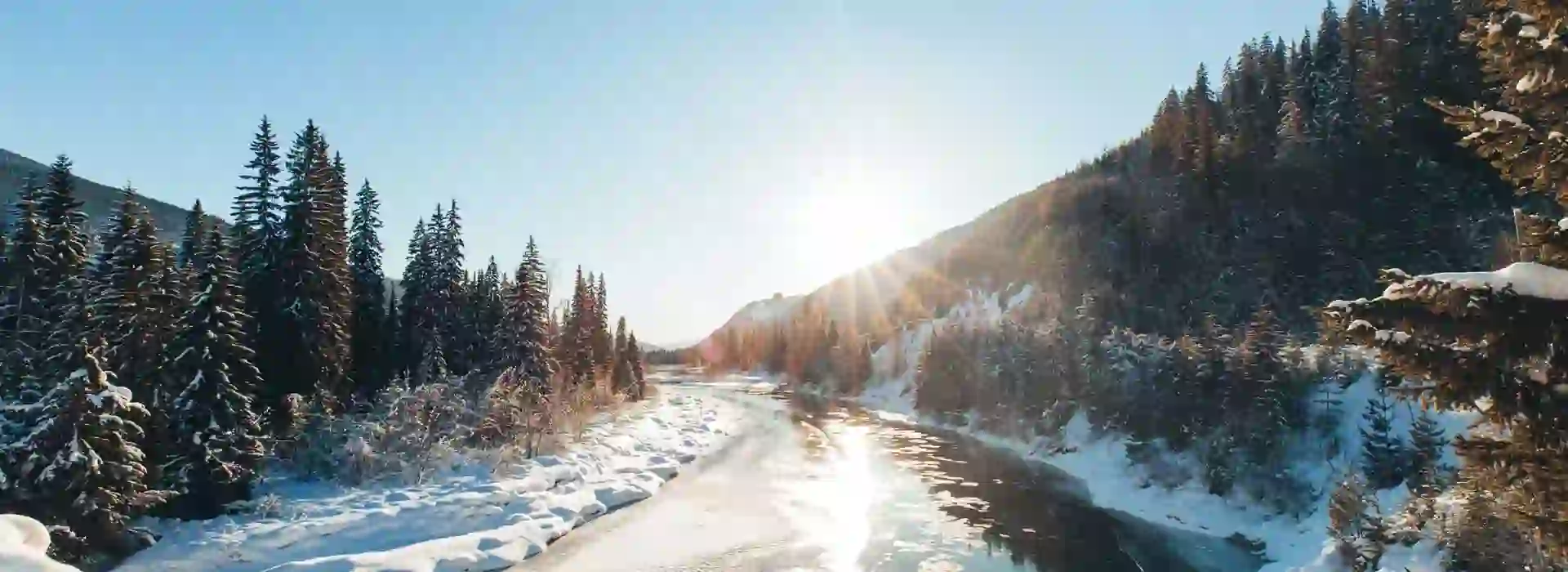 Scenic Snowy View, British Columbia, Canada