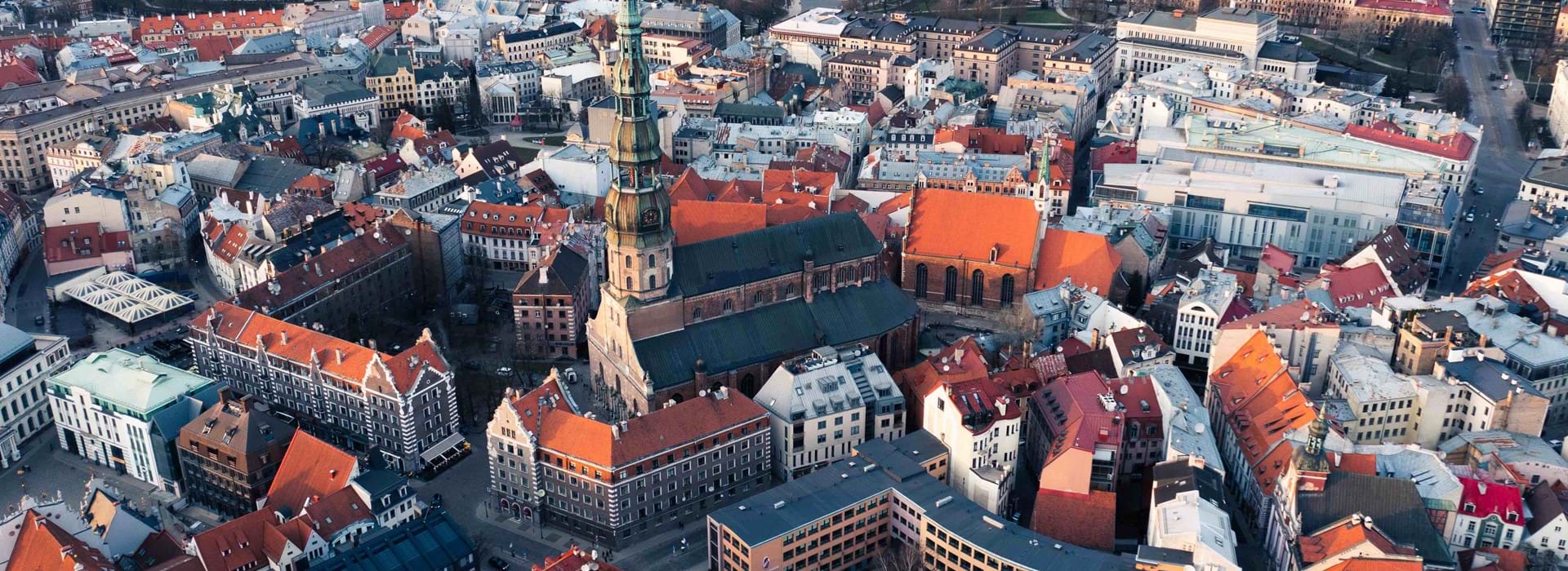 Aerial view of Riga, Latvia