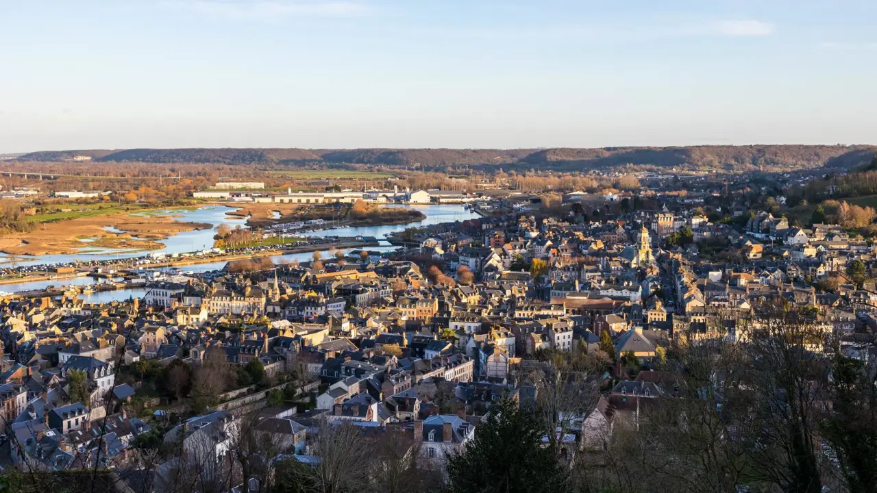 Honfleur at sunset from Mont-Joli