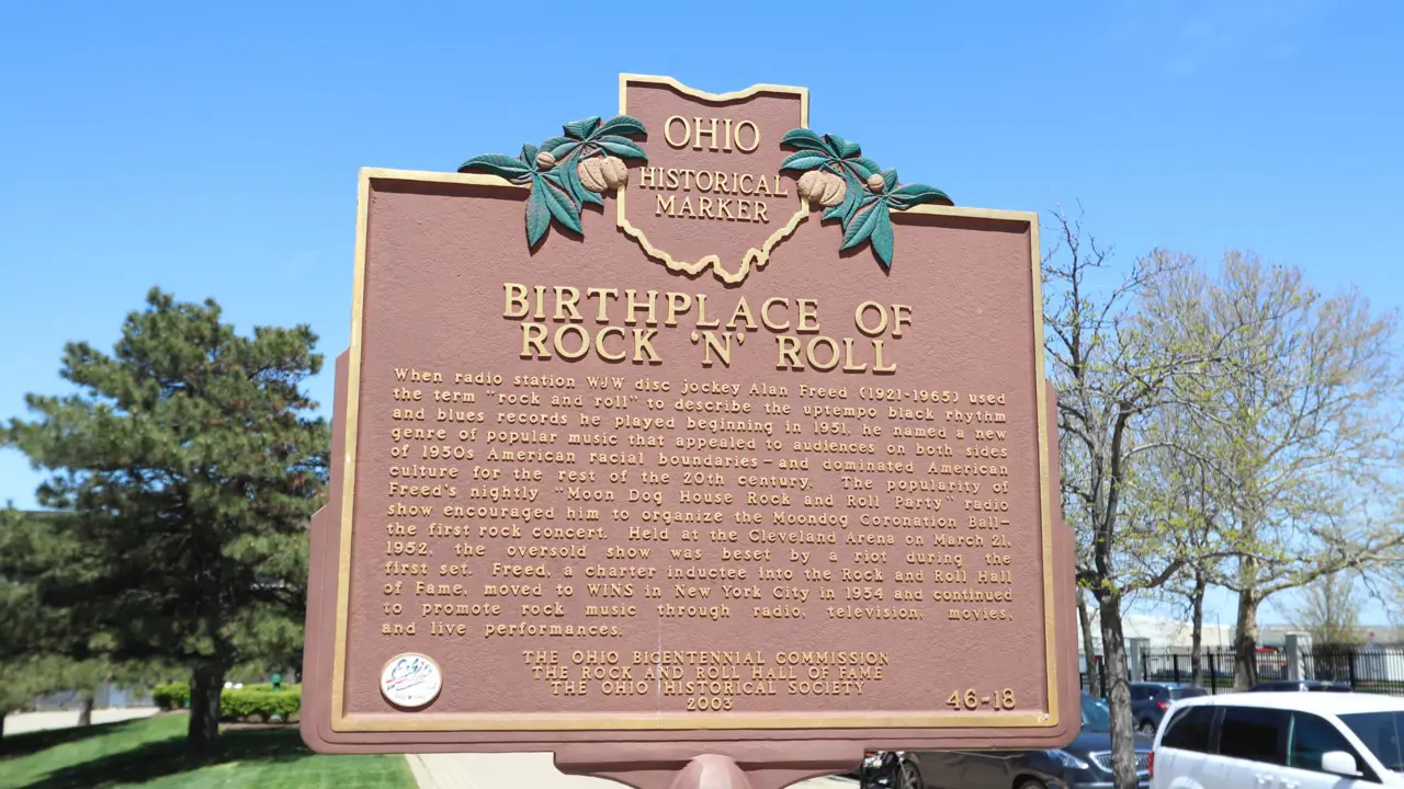 Birthplace of Rock 'n' Roll sign, Cleveland, Ohio 