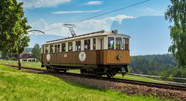 Renon railway, Renon, South Tyrol, Northern Italy 