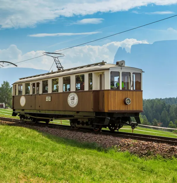 Renon railway, Renon, South Tyrol, Northern Italy 