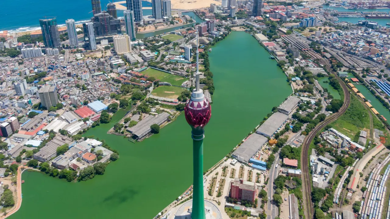 Aerial view of Colombo, Sri Lanka