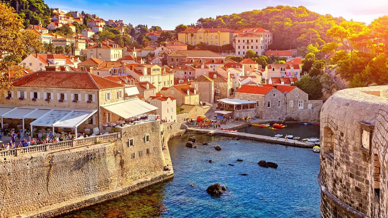A coastal view of Dubrovnik, Croatia