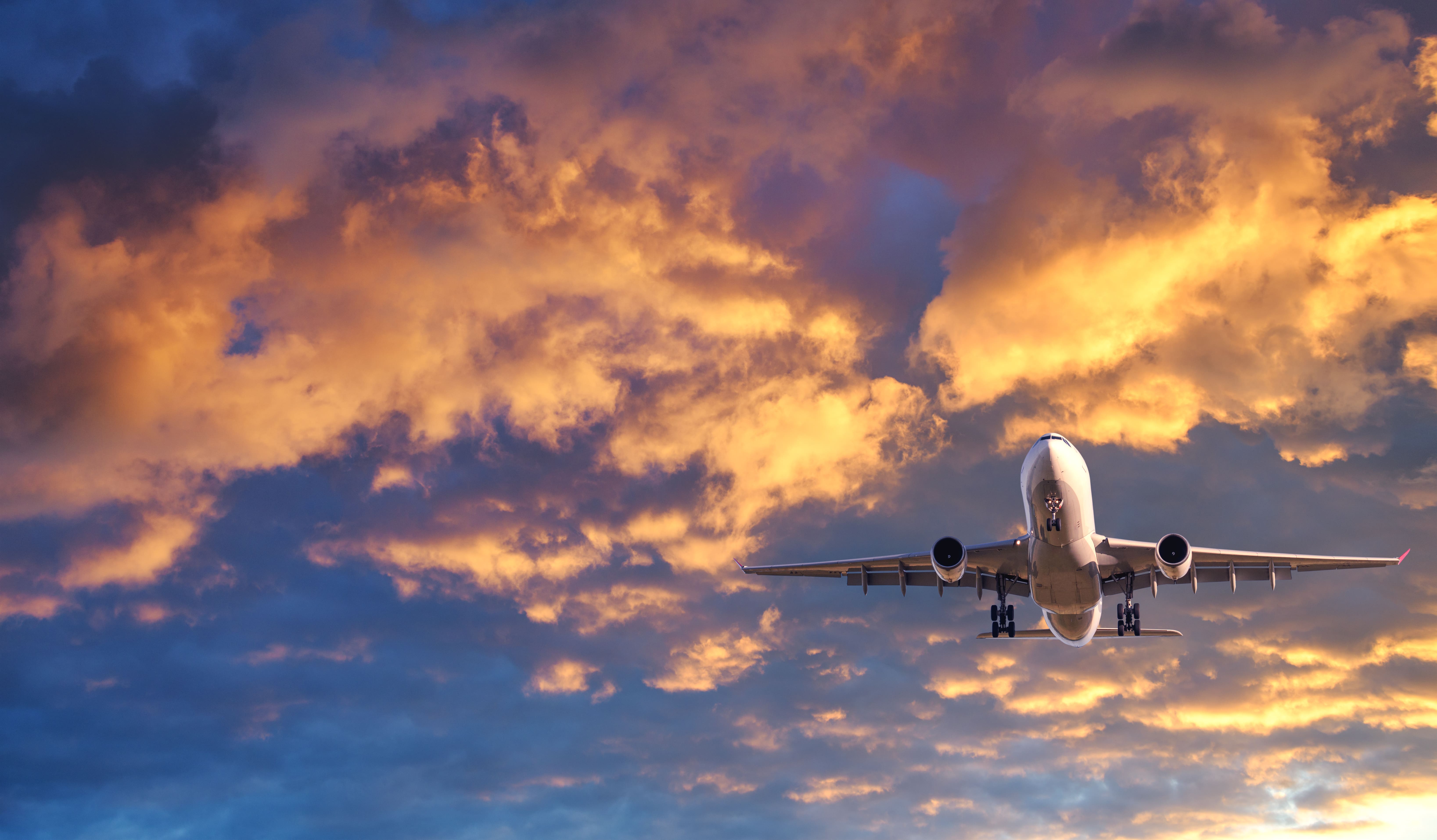 Airplane in the sky 