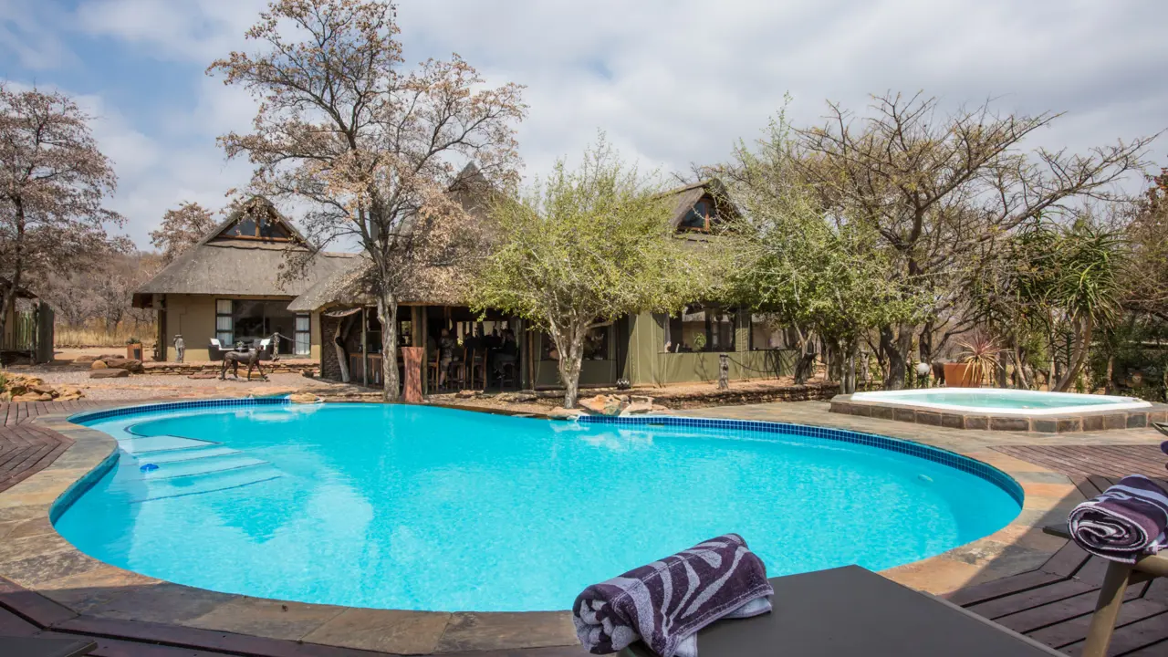 Sebatana Elephant Lodge, pool view