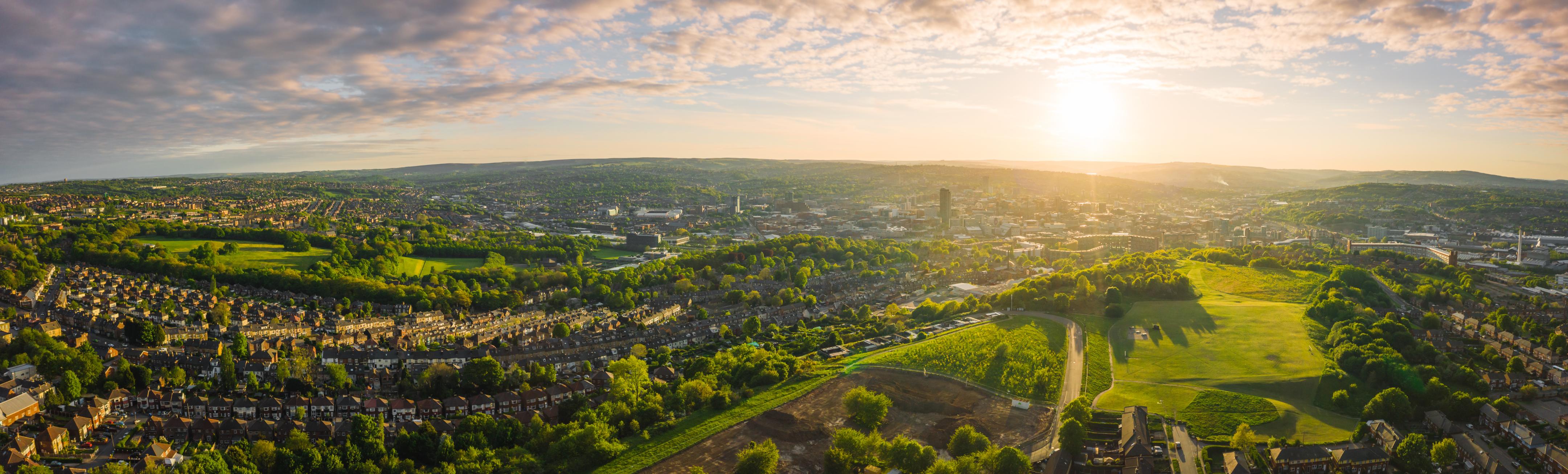 Sheffield City at sunset