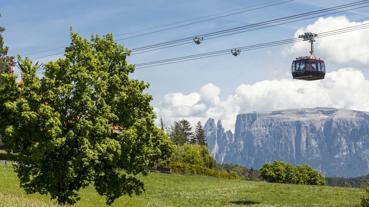 Renon cable car, Renon, South Tyrol, Northern Italy 