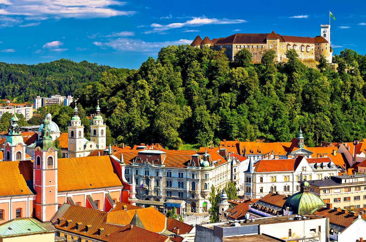 Hilltop castle, Ljubljana, Slovenia
