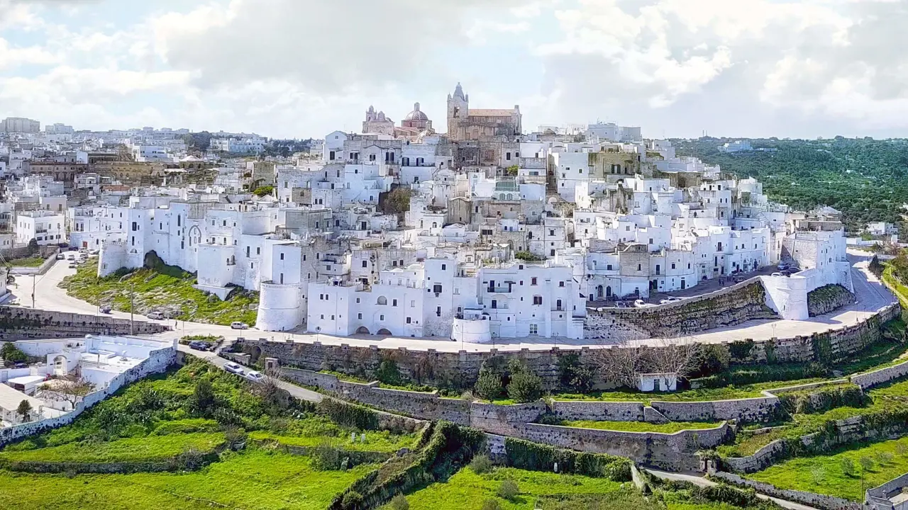 Ostuni's whitewashed old town, Puglia, Italy