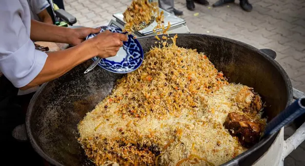 Traditional Uzbek plov 
